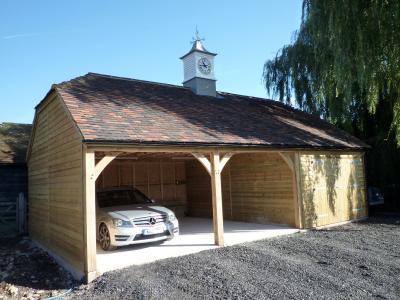 Pic 73. 6.0m x 6.0m 2 bay Carriage House with 3.6m x 6.0m attached Garage with plain tile roof